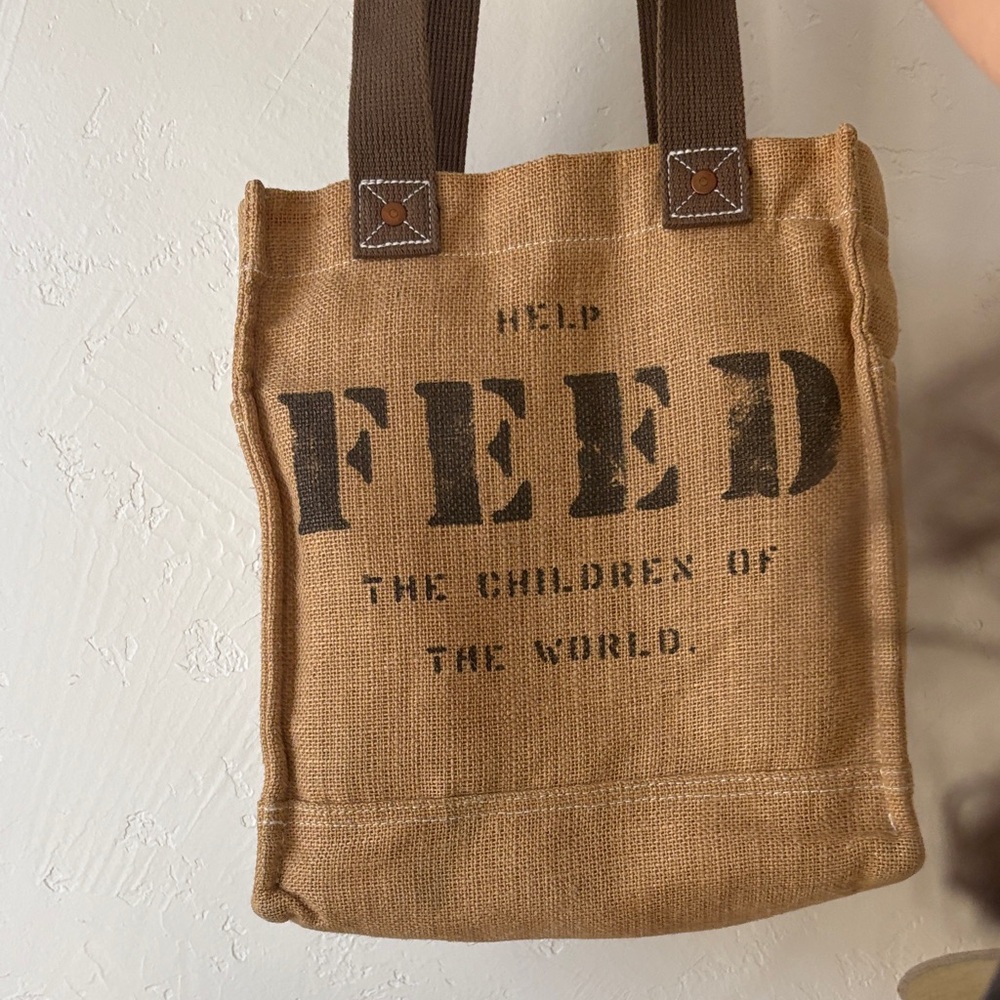 FEED Brown Tote Bag